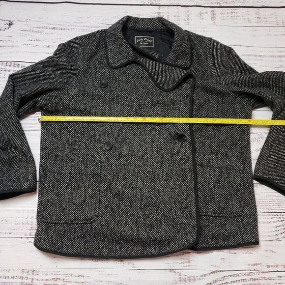 Lucky Brand Drape Front Wool Jacket pea coat - Picture 7 of 10